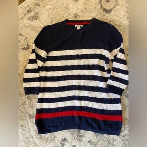 Croft & Barrow Size Large Sweater blue white red